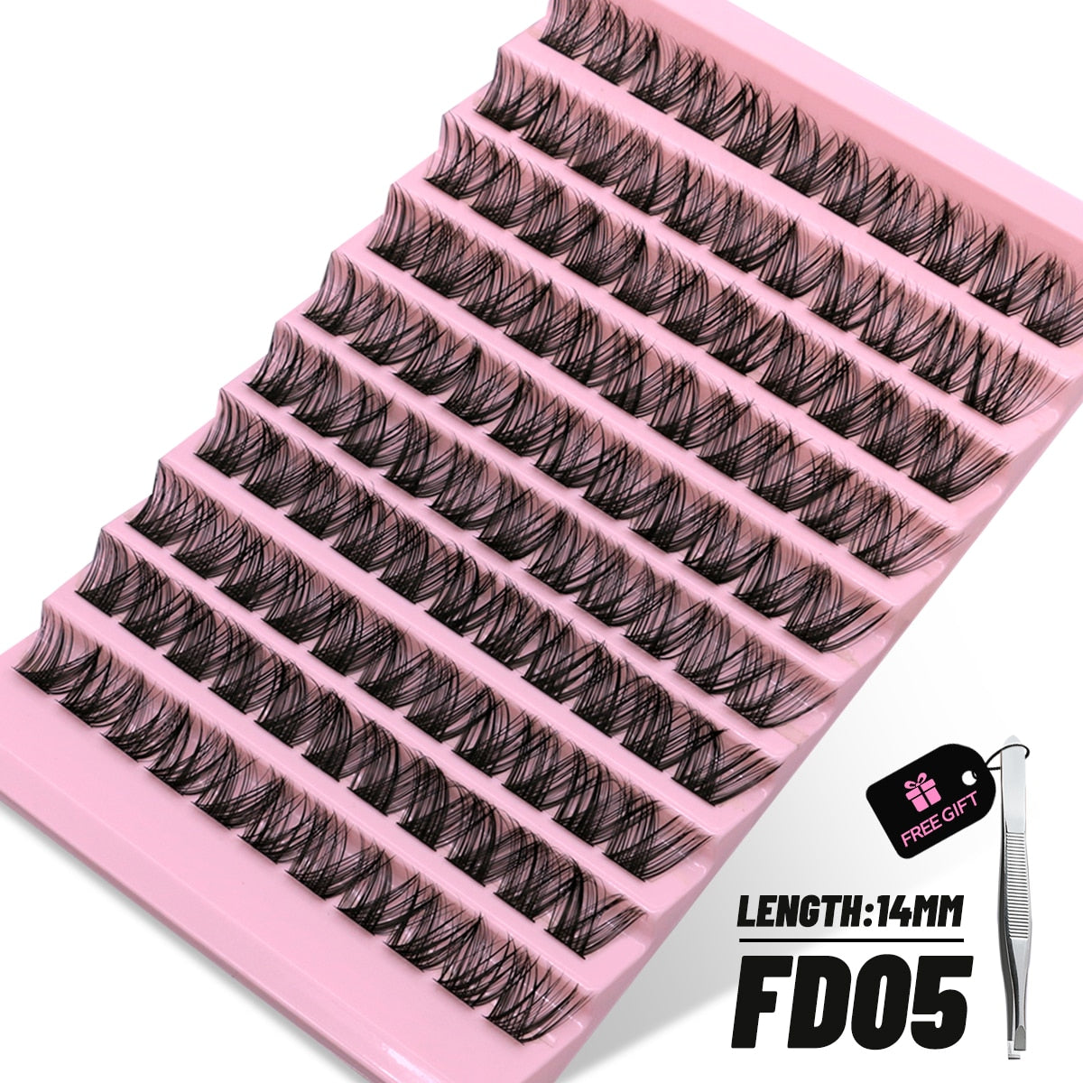 Cluster Lashes 108pcs DIY Eyelash Extension C Curl Individual Lashes Mixed Tray Faux Mink Lash Clusters Elashes