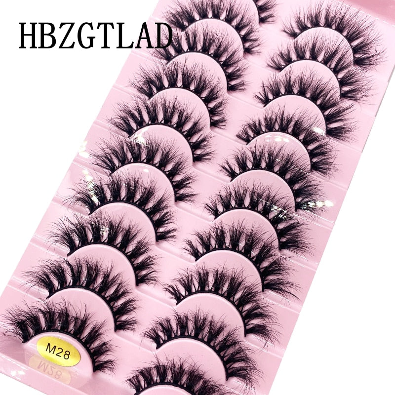 10 Pairs 3D Faux Mink Lashes Natural long Mink False Eyelashes Fake Eyelash Mink Lashes Extension Cils