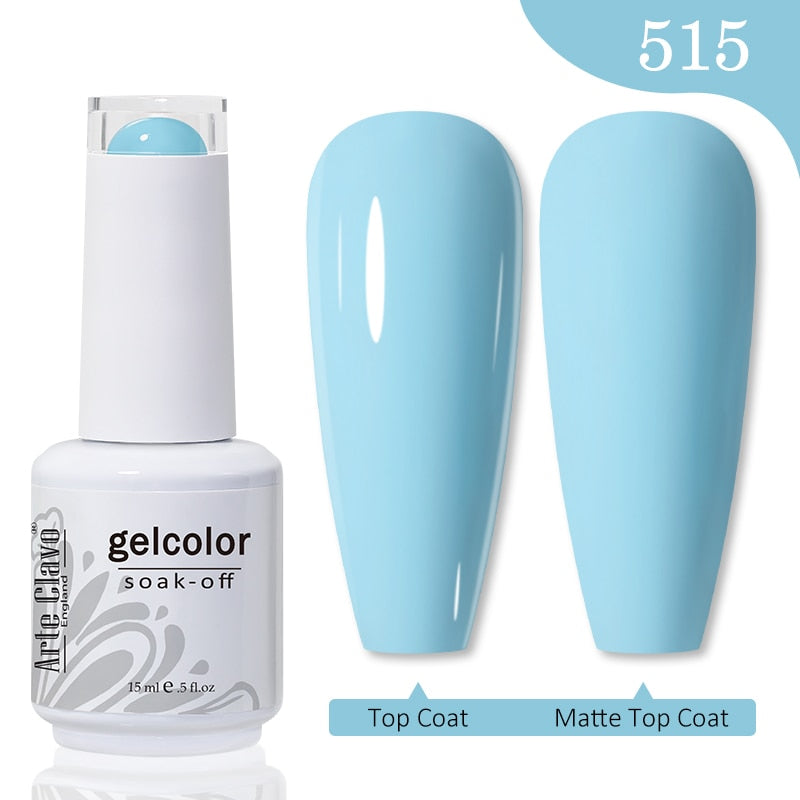 Gel Nail Polish 15ml Nude Pink Soak Off LED UV Lacquer Varnish Semi Permanent Top Base Coat Nail Art Gellak Manicure