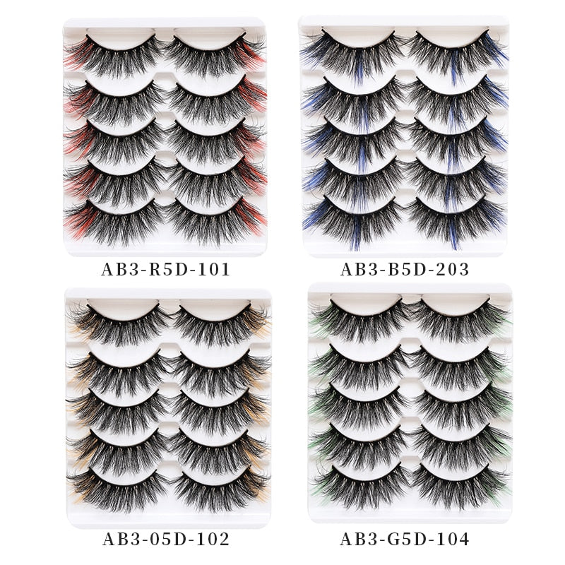 Colored Lash DD Natural Long Colorful Eyelashes Volume lashes Extension Thick Eye Shadow