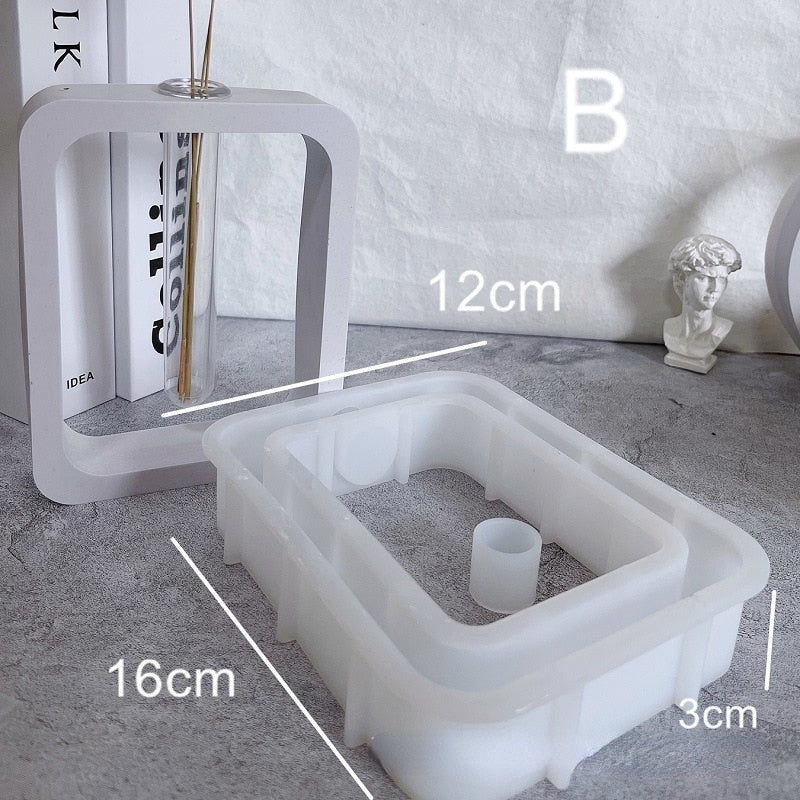 Storage Boxes with Lids Silicone Molds Ornaments Jars Bottles Gypsum Concrete Mold Resin Mold DIY Candle Cup Mold Flowerpot Mold