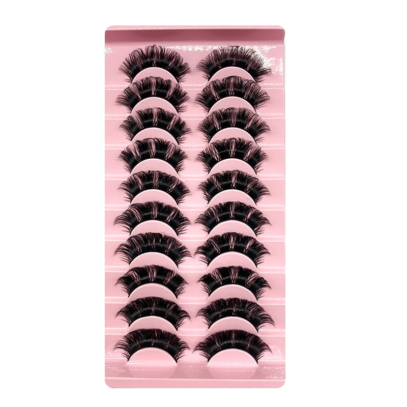 2/10Pairs 3D Mink Lashes russian strip lash Dramatic False Eyelashes Faux Cils Fake Eyelash Extension maquiagem