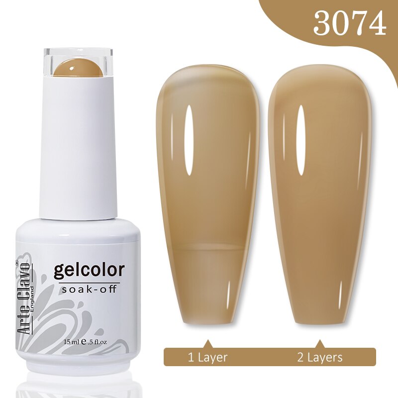 Gel Nail Polish 15ml Nude Pink Soak Off LED UV Lacquer Varnish Semi Permanent Top Base Coat Nail Art Gellak Manicure