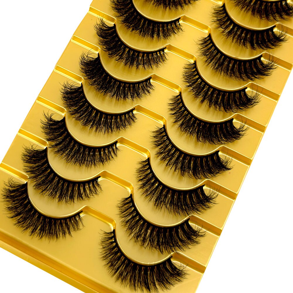 Fluffy Mink Lashes 8-25mm Lashes Dramatic Thick Volume Natural Eyelashes Eye Lashes 100% Cruelty Free Mink Eyelashes