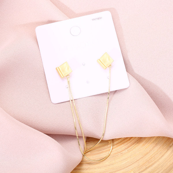 Square Brand Tassel Earrings