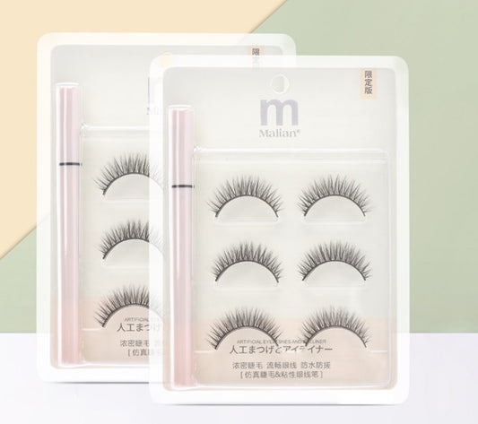 Beautiful faux fiber eyelashes set 