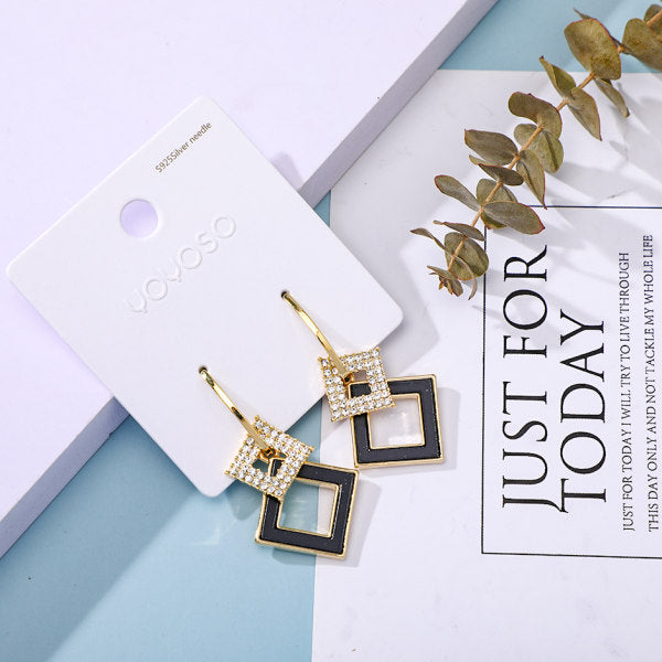 Double rectangular earrings