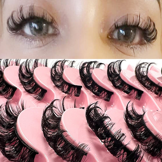 2/10Pairs 3D Mink Lashes russian strip lash Dramatic False Eyelashes Faux Cils Fake Eyelash Extension maquiagem