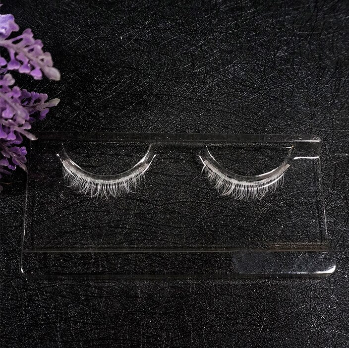 White Eyelashes Cosplay Makeup Natural Long Cross Strip False Eye Lashes