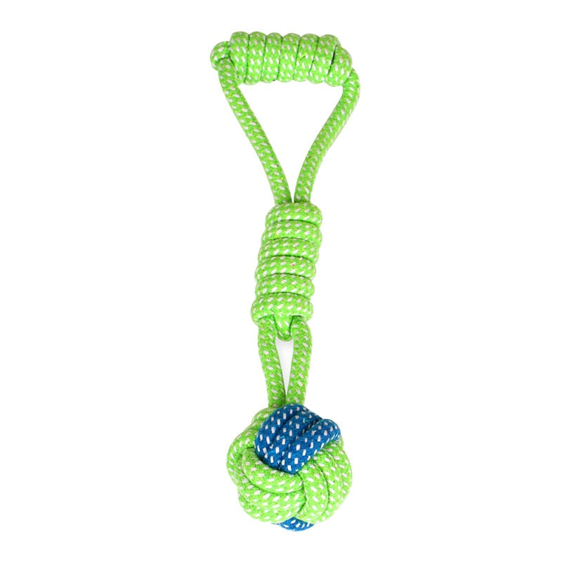 1pc Pet Dog Toy Rope Double Knot Cotton Braided Rope Toy Puppy Chew Cleaning Tooth supplies