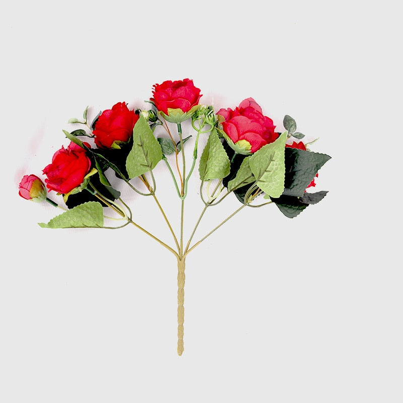  Artificial Flowers Peony Tea Rose 