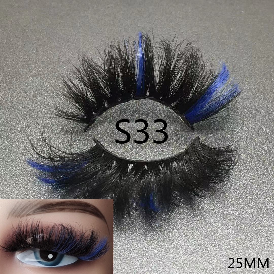 3D Mixed Color Mink Lashes Beauty Natural Individual Eyelashes Fluffy Lash Extension mix pink blue dramatic lash