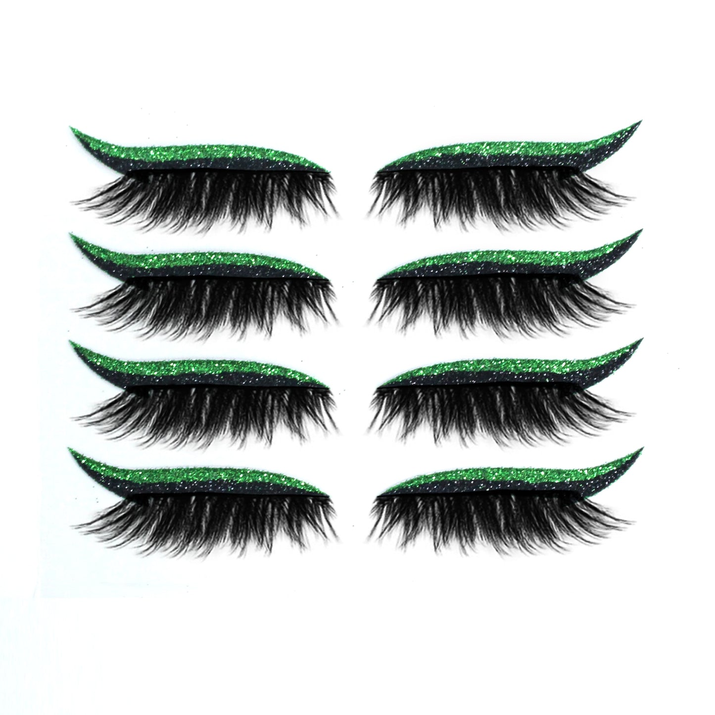 4 Pairs/Set Reusable Eyeliner Stickers Double Eyelid Glitter Silver Eye Makeup Eyelash Stickers Self-adhesive Eye Makeup Tool