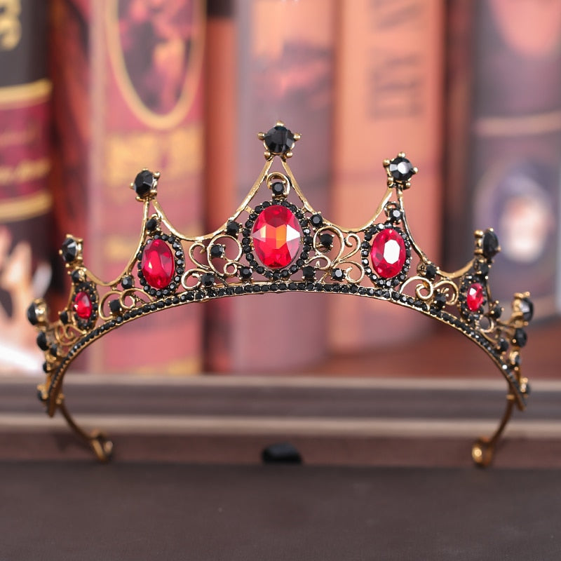 Wedding Hair Accessories Baroque Rhinestone Crystal Crown Tiara Wedding Crown Headdress Party Bridal Hair Jewelry Tiaras