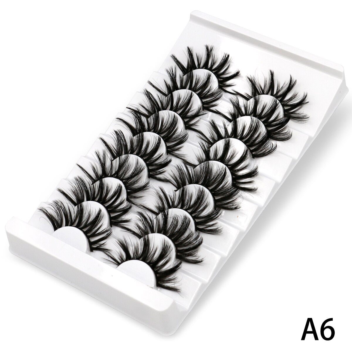 3D Mink Lashes 5/8 Pairs Natural False Eyelashes Fluffy Soft Wispy Volume Dramatic Long Cross Eyelash