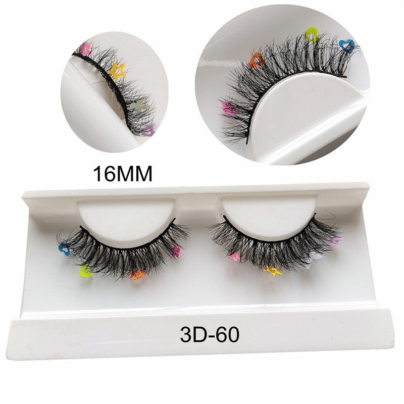 Faux Mink 25mm Lashes With Butterflys or flowers On Them Full Strip False Eyelashes Butterfly Lash For party