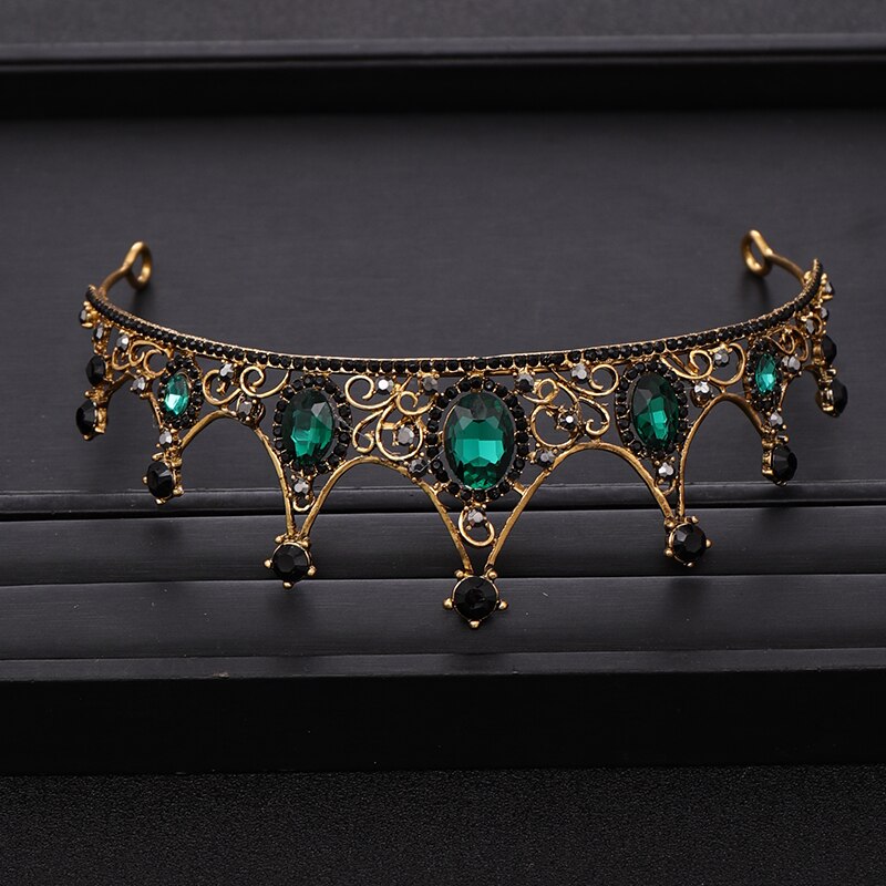 Wedding Hair Accessories Baroque Rhinestone Crystal Crown Tiara Wedding Crown Headdress Party Bridal Hair Jewelry Tiaras
