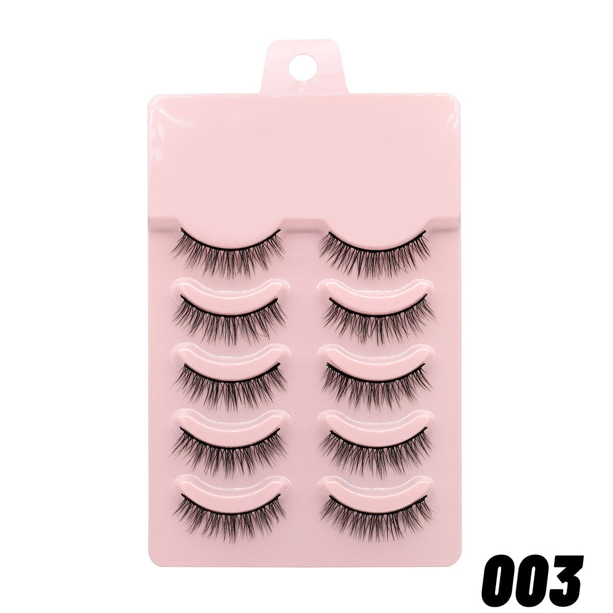 5 Pairs 3D Faux Mink Lashes Natural False Eyelashes Fluffy Soft Wispy Volume Cross Reusable Eyelash