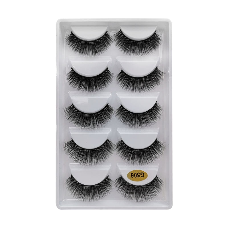 3/5/10 Pair 3D Mink Lashes Natural Eyelash Dramatic False Eyelashes Faux Cils Makeup Fake Eyelash Extension