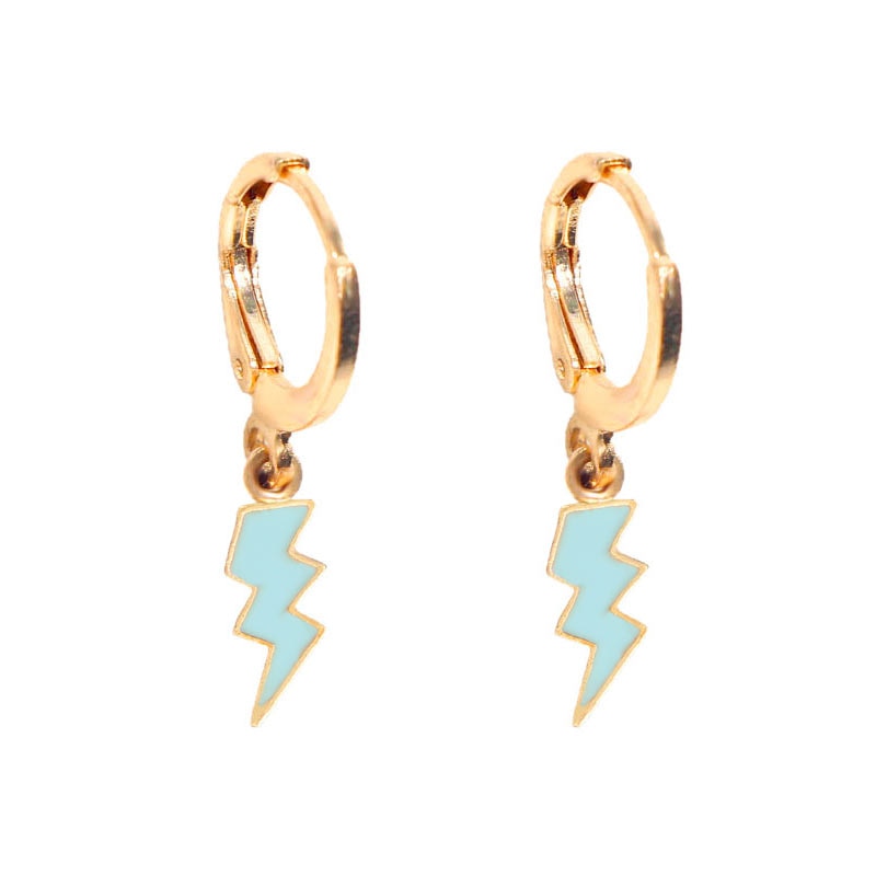 Lightning Drop Earring Cute Five Colors Small Earring Simple Design Jewelry