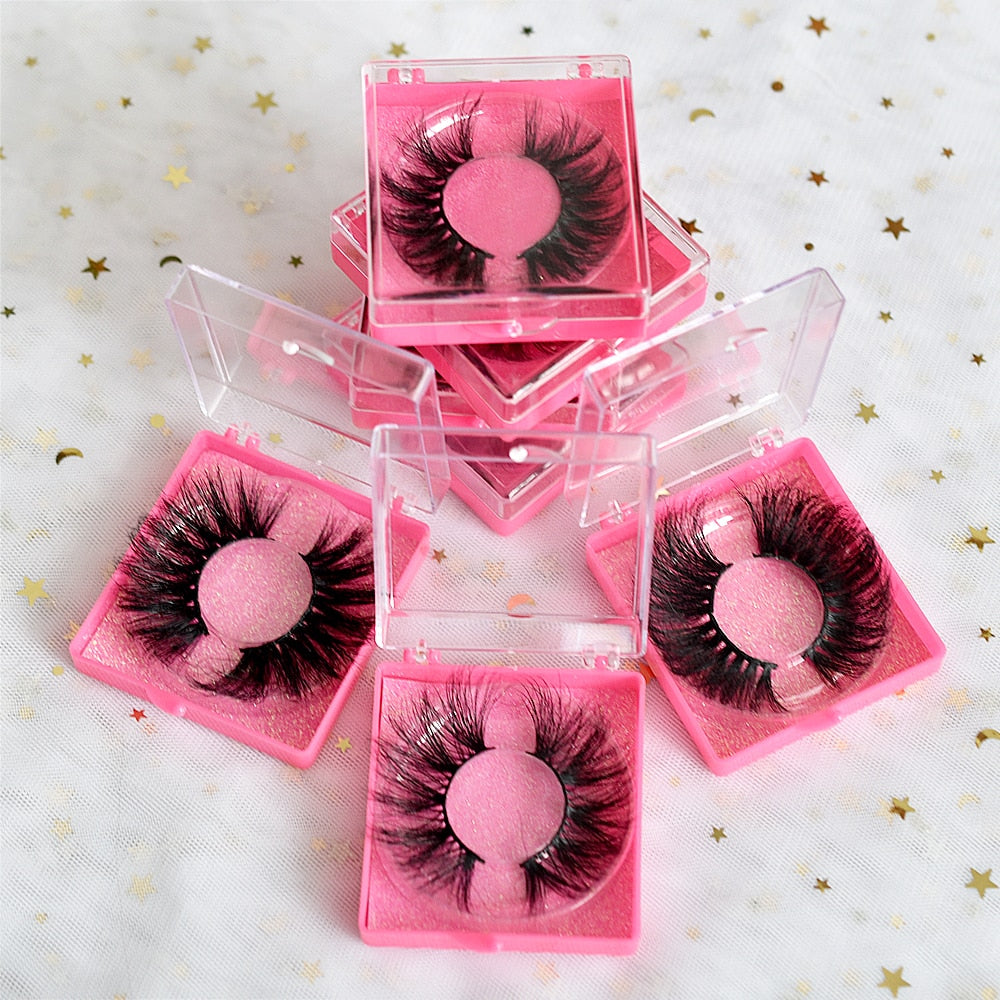 Mink Eyelash 10/20/30 Pairs Fake Lashes 5D Mink Lashes Magnetic Eyelashes 25mm False Lashes