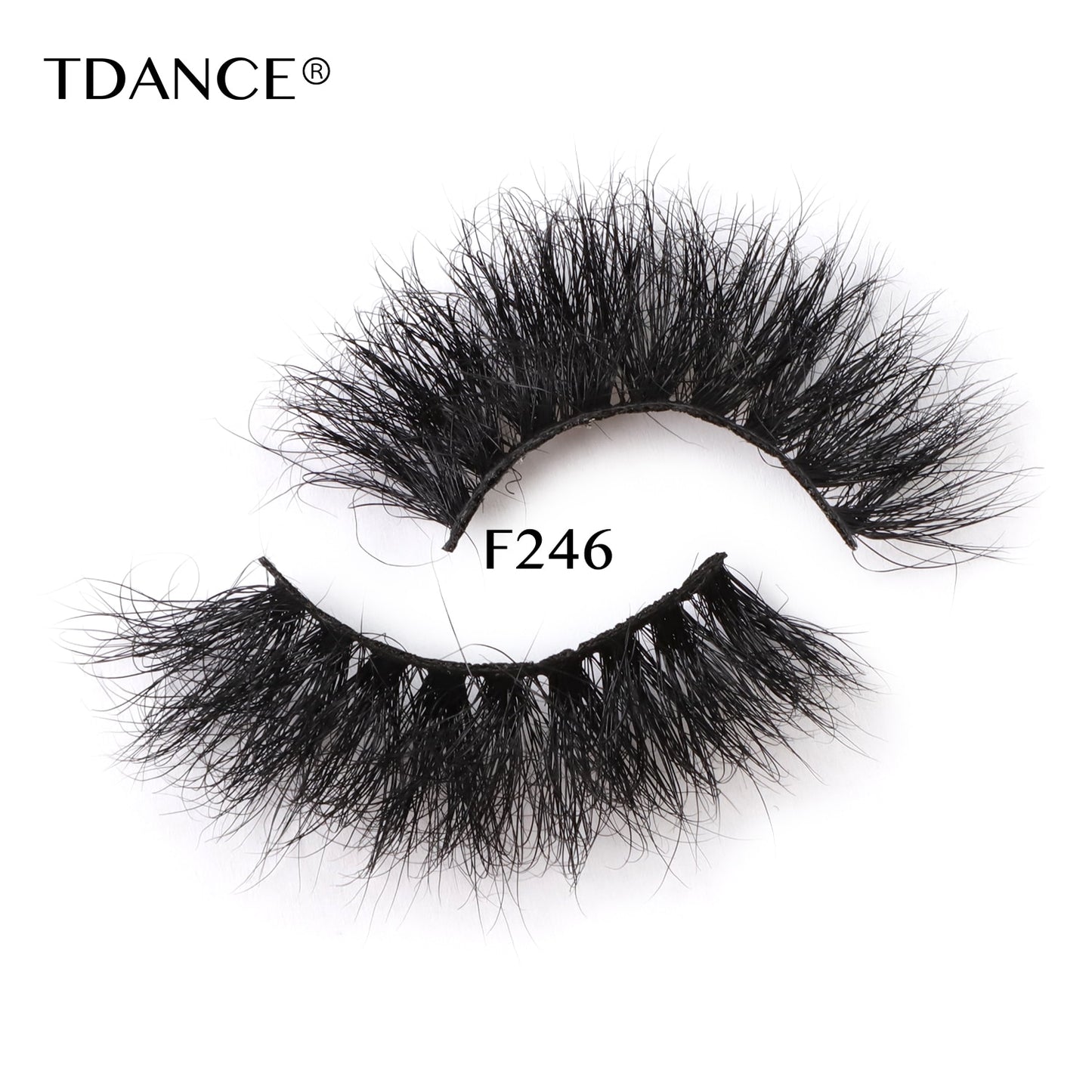 25mm Real Mink Hair Lashes Messy Fluffy Lash Soft Natural Eyelashes 1 Pair Long Crisscross Strip Makeup Beauty Eyelash