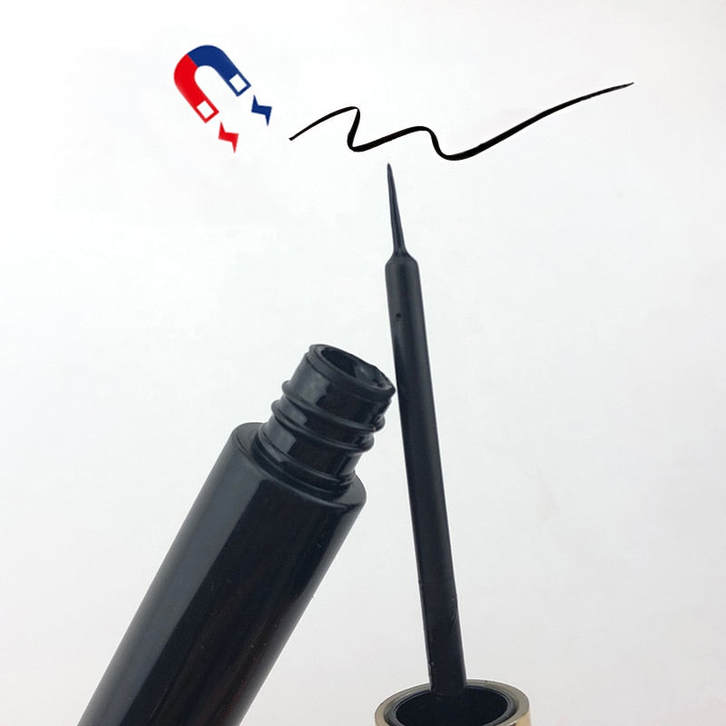 Magnetic Liquid Eyeliner& Magnetic False Eyelashes &Tweezer Set Waterproof Long Lasting Extension