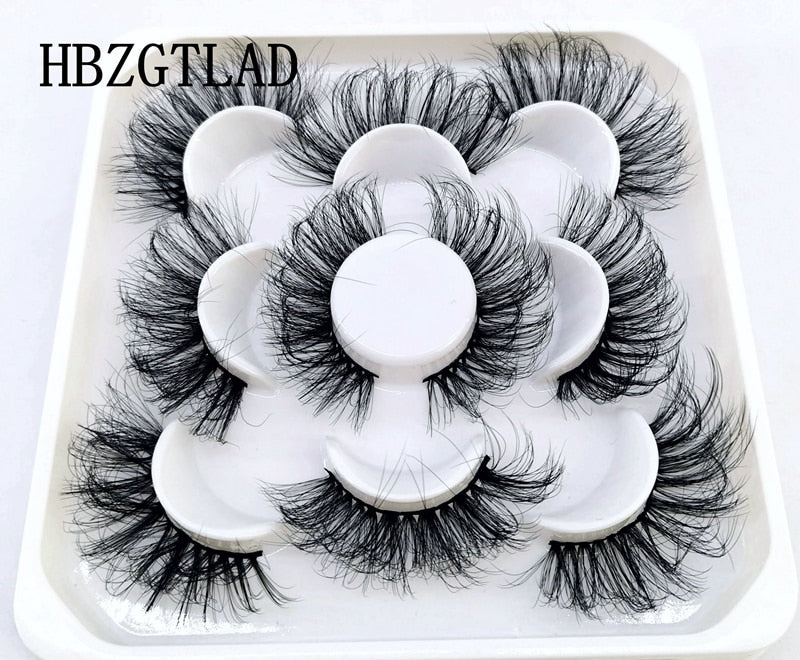 5 pairs natural false eyelashes fake lashes long makeup 3d mink lashes eyelash extension mink eyelashes for beauty