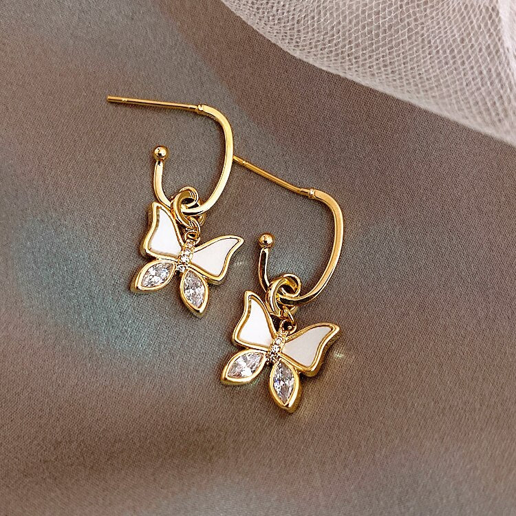 Cute Gold Color Butterfly Earring Jewelry