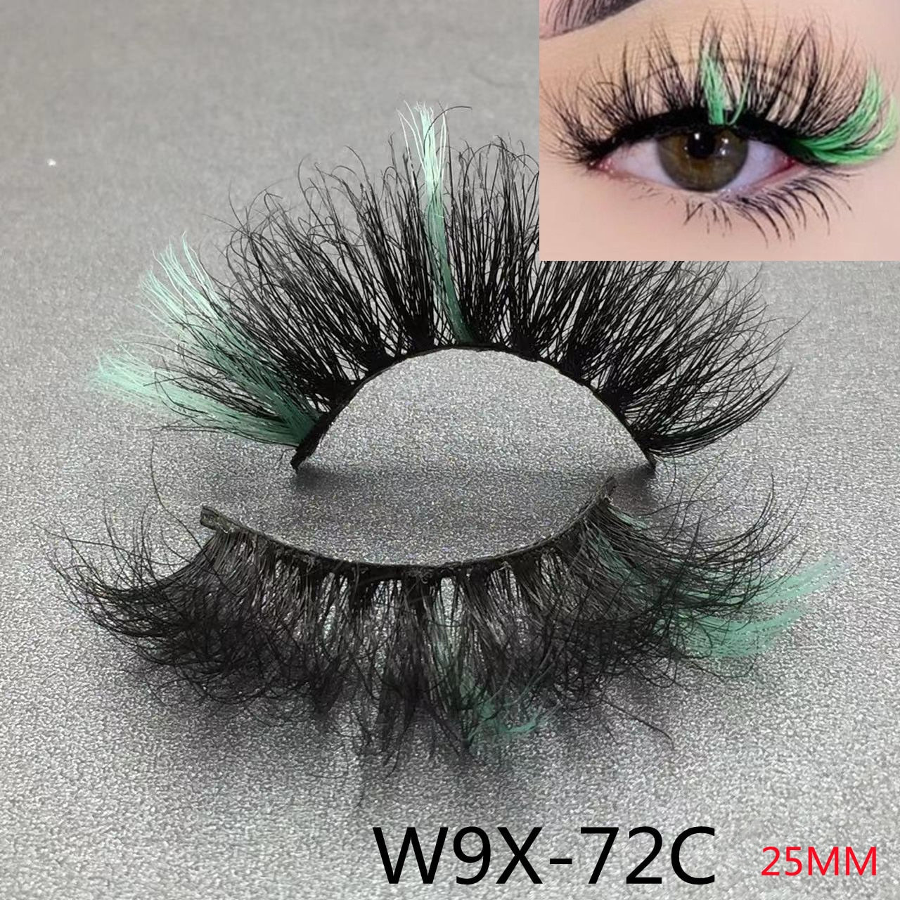Rainbow Eye Lashes Cruelty Free Silk Lace Colored Eyelashes Dramatic Makeup Beauty Purple/pink/blue Cilias ombre eyelashes