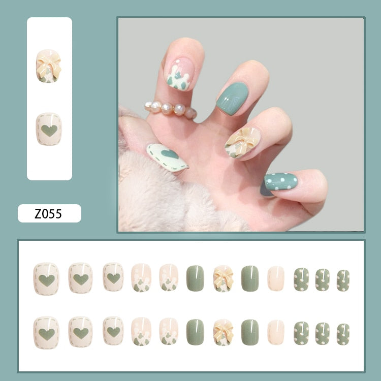 24Pcs/Set 3D Butterfly Bow Bride Fresh and Elegant White Wear DIY Manicure Nail Art Tools