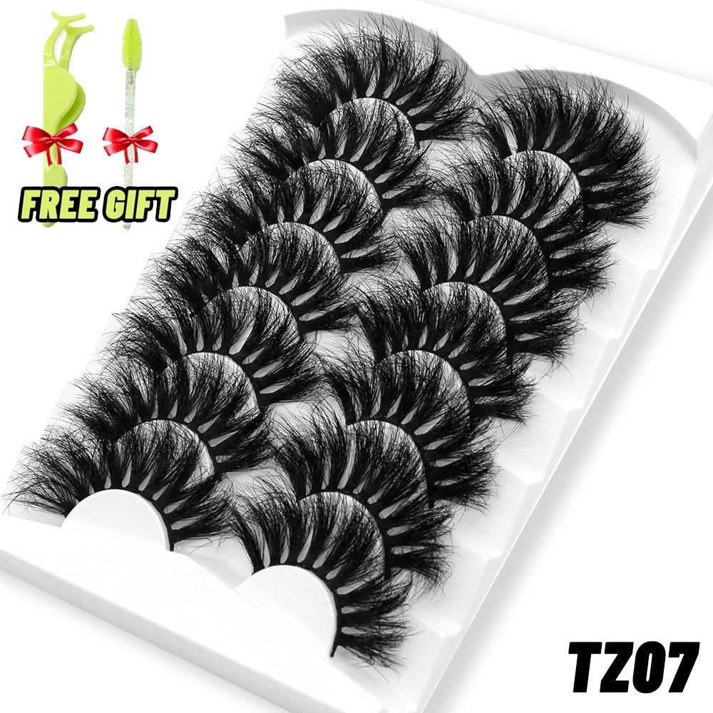 Lashes 5/7 Pairs Eyelashes Faux Mink Eyelashes Long Lasting Fluffy Mink Lashes Dramatic Volume lashes Extension Thick Long