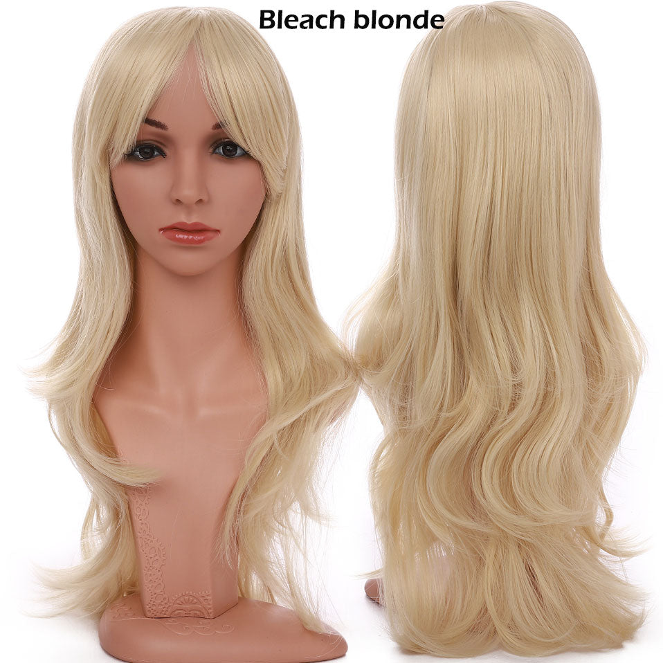 S-noilite Synthetic 28colors 22inch Loose Wave Wigs Halloween Cosplay Wig Blue Red Pink Grey Purple Hair Cosplay