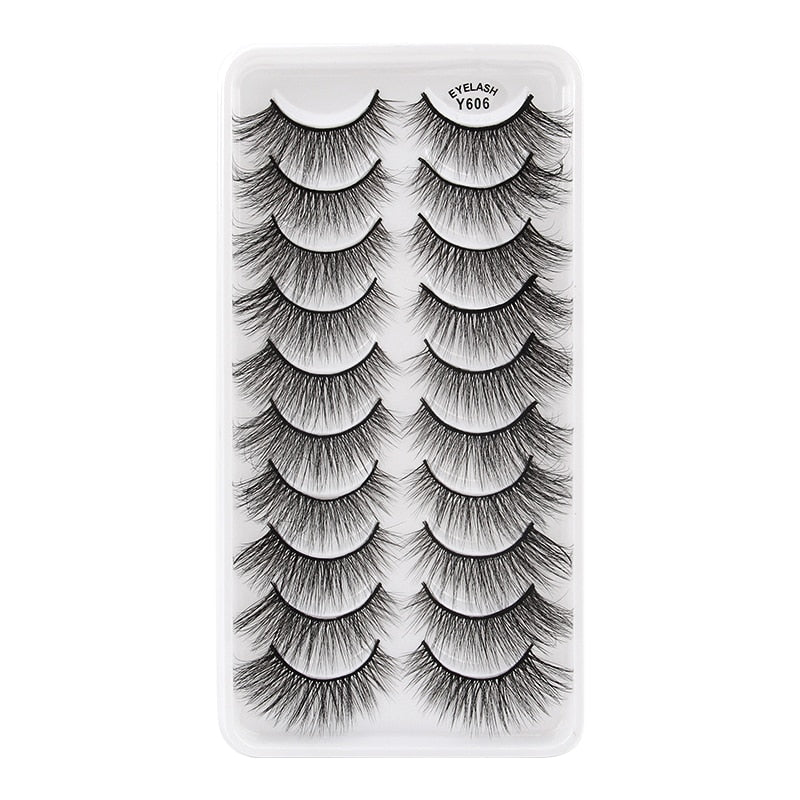 3/5/10 Pair 3D Mink Lashes Natural Eyelash Dramatic False Eyelashes Faux Cils Makeup Fake Eyelash Extension