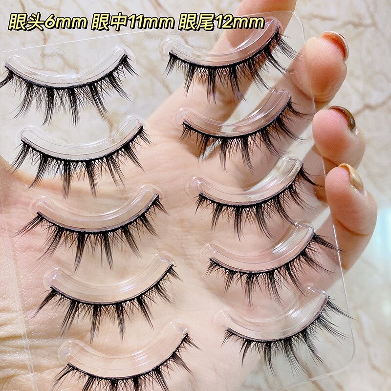 5 Pairs Natural Long False Eyelashes Cos Japanese Eyelashes Handmade Thick Curling Eyelash