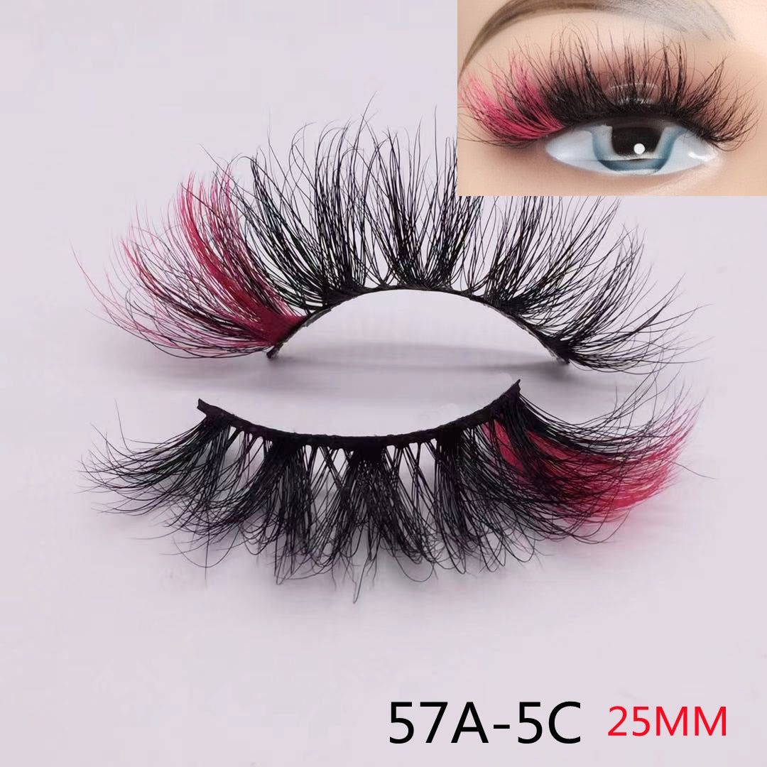 Rainbow Eye Lashes Cruelty Free Silk Lace Colored Eyelashes Dramatic Makeup Beauty Purple/pink/blue Cilias ombre eyelashes