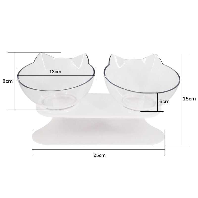 Non-slip Cat Bowls Double Pet Bowls With Raised Stand Pet Food Water Bowls For Cats Feeders