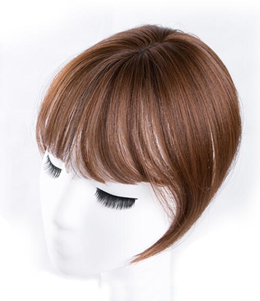Synthetic Hair Fringe Clip Bangs Straight Fake Hair Piece High Temperature Fiber Wig Bangs Clip on Hair Extension