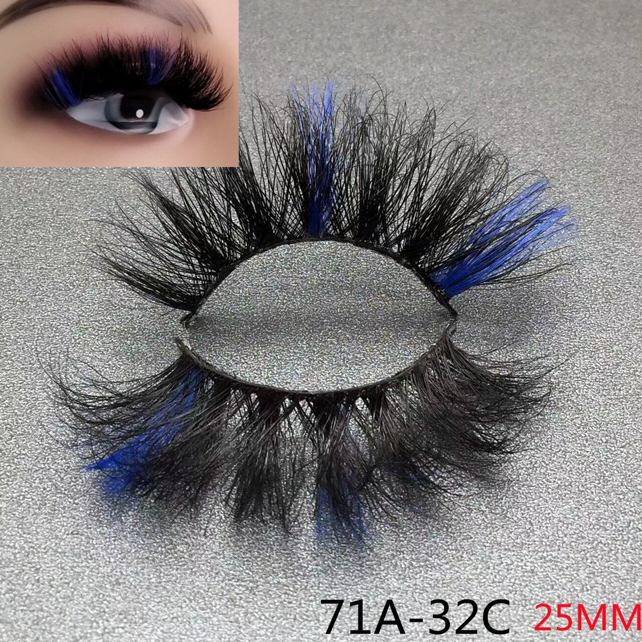 Rainbow Eye Lashes Cruelty Free Silk Lace Colored Eyelashes Dramatic Makeup Beauty Purple/pink/blue Cilias ombre eyelashes