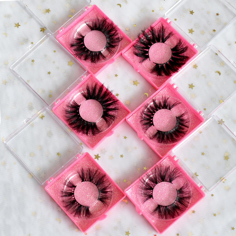 Mink Eyelash 10/20/30 Pairs Fake Lashes 5D Mink Lashes Magnetic Eyelashes 25mm False Lashes