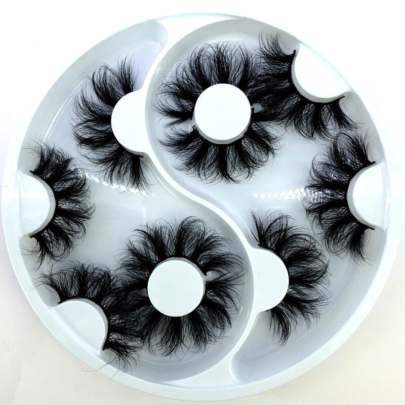 5 pairs natural false eyelashes fake lashes long 3d mink lashes eyelash extension