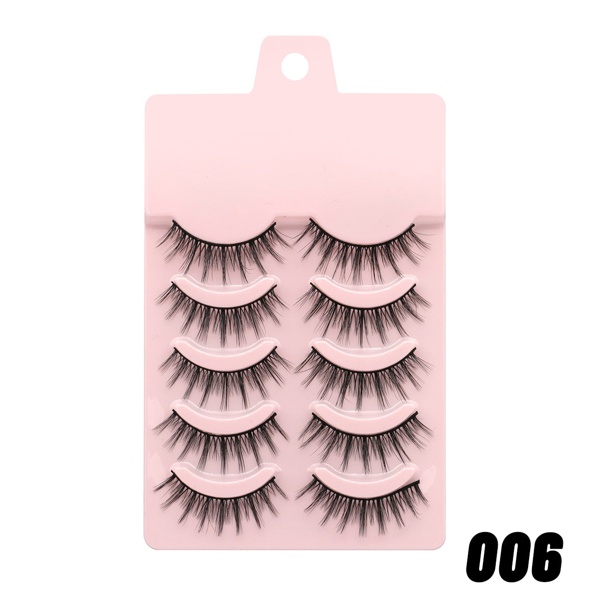 2/5 Pairs 3D Faux Mink Lashes Natural False Eyelashes Fluffy Soft Wispy Volume Cross Manga Lashes MaKeup