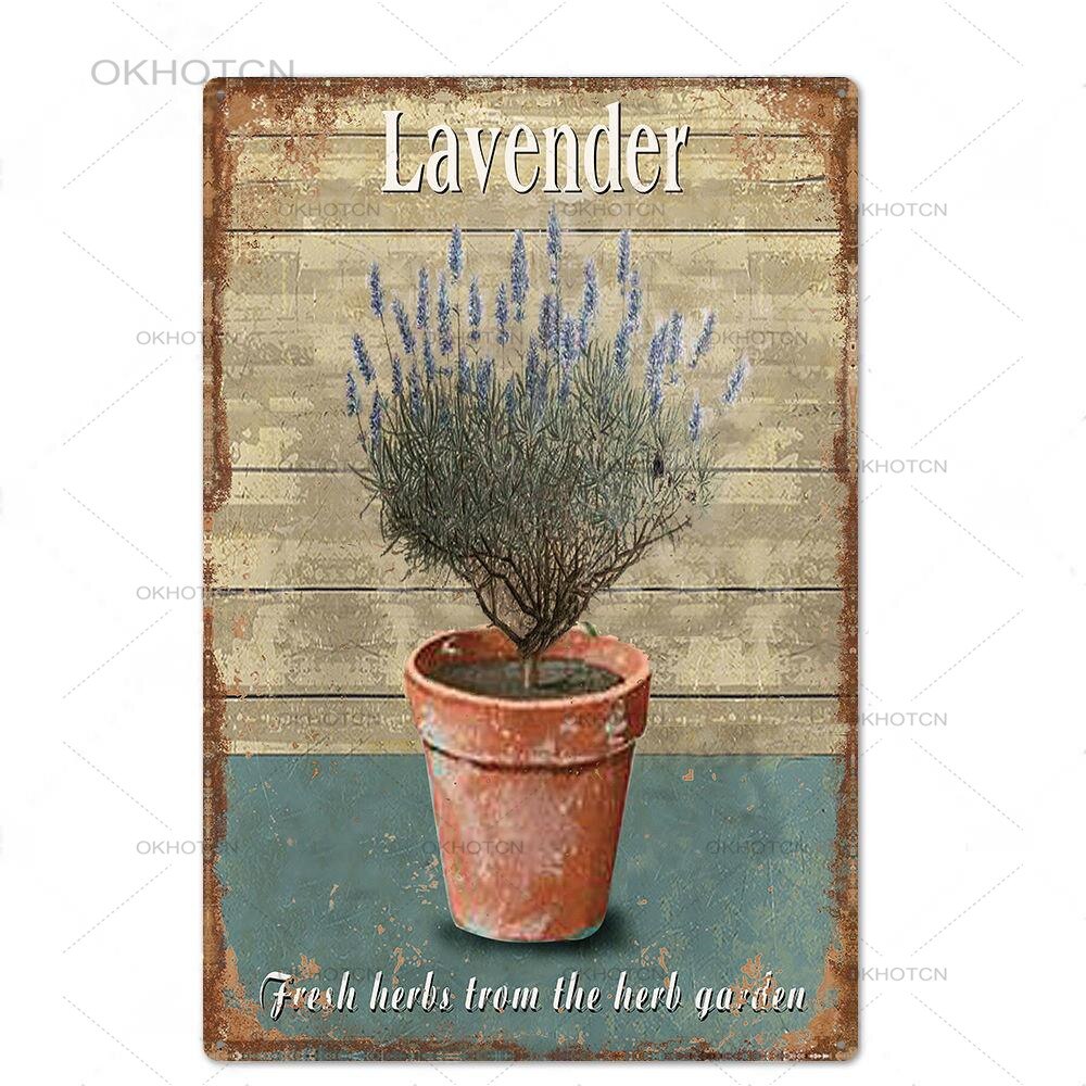 Garden Rules Metal Sign Vintage Metal Plaque Plates Decor For Pub Bar Home Wall Decor Tin Signs Flower Poster