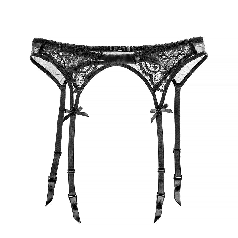Women Sexy Lace Suspender Garter Belt for Thigh High Stockings