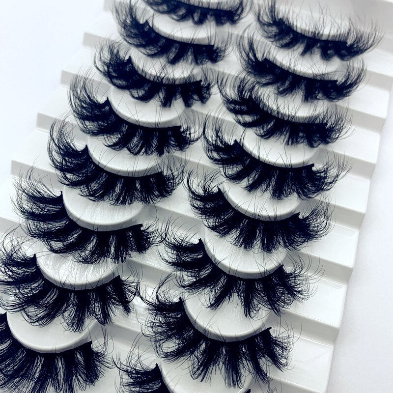 5/8pairs natural false eyelashes fake lashes long makeup 3d mink lashes eyelash extension Fluffy Mink Lashes