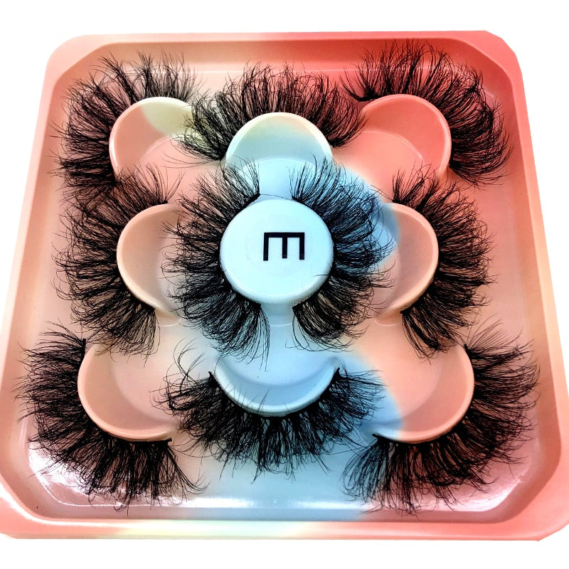 5 Pairs 3D Mink Lashes Natural Mink False Eyelashes Dramatic Volume Fake Eyelash Extension Faux Cils