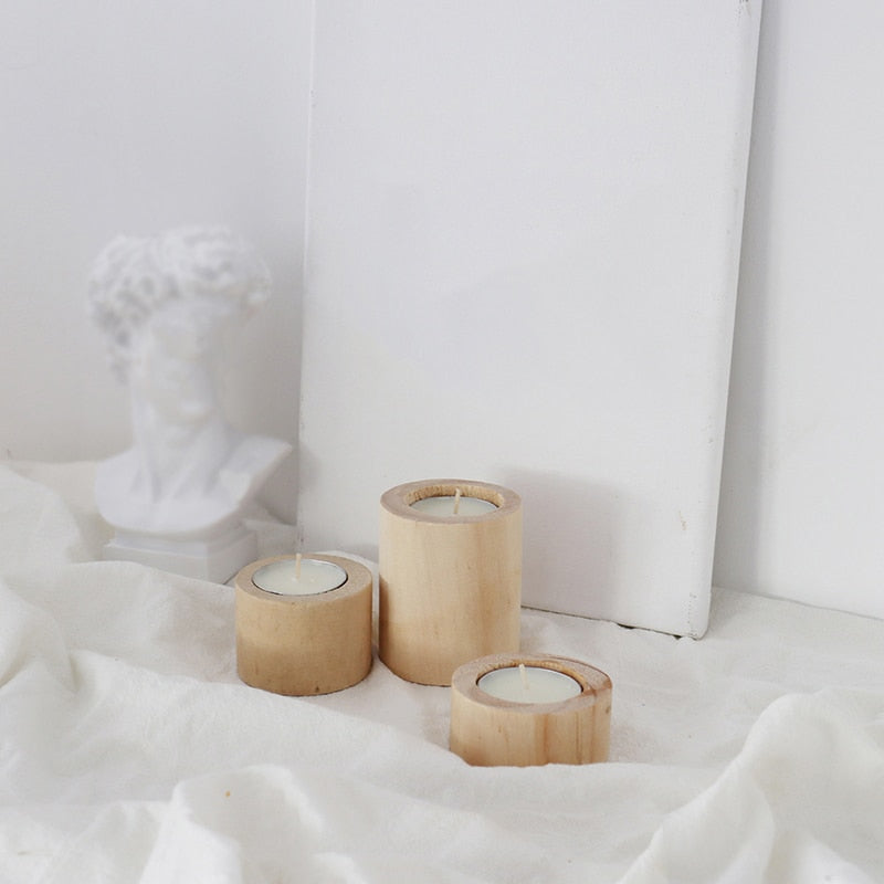 Wood Candle Holders For Home Decor Wedding Candelabra Modern Candlestick Holder