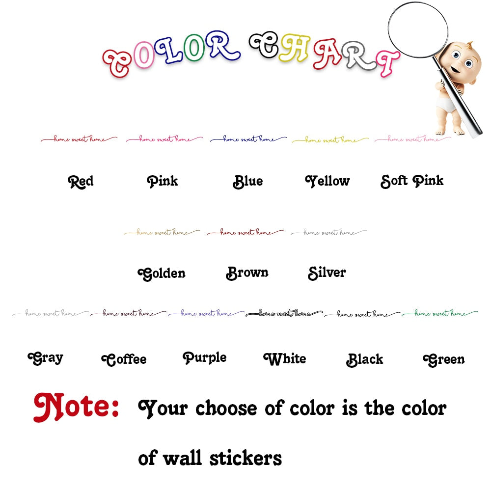 home sweet home Phrase Art Vinyl Wall Sticker For house decoration Wall Decals Bedroom Wall Decor Sticker Mural Wallpaper