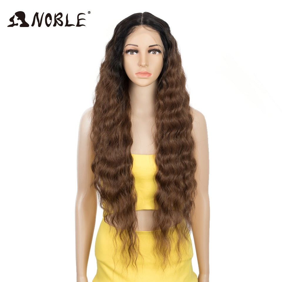 Synthetic Lace Wig 30 Inch Long Wavy Wig Ombre Blonde Wig Synthetic Lace Wigs Cosplay Synthetic Lace Wig