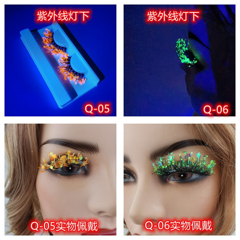Mink color lashes natural long fluffy individual dramatic colorful false eyelashes
